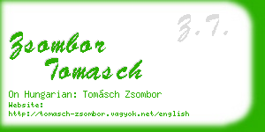 zsombor tomasch business card